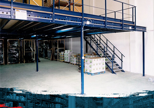 Mezzanine ou plateforme se stockage